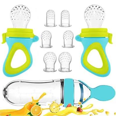 China Baby Food Feeder Pacifier Infant Fruit Teether Soother Teething Toy Silicone Fresh Fruit Feeder Pacifier Set for sale