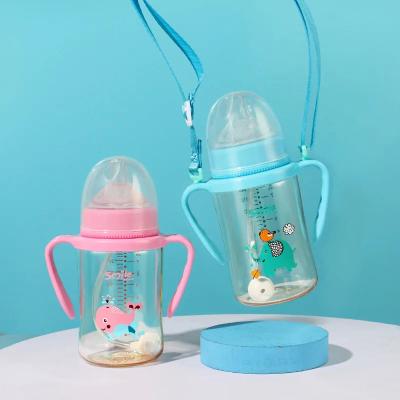 China New Baby Feeding Products BPA Free Lovely Cartoon 240ml/300ml Baby Sippy Cup Baby Training Bottle for sale