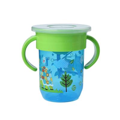 China Wholesale No Spill Custom PP Baby Feeding Sippy Training Water Cup With Lid For Baby Toddler for sale