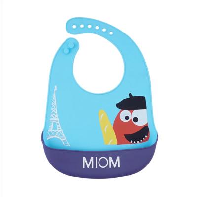 China Disposable Food Catcher Bib Waterproof Eating Bibs Soft Silicone Pockets For Infants à venda
