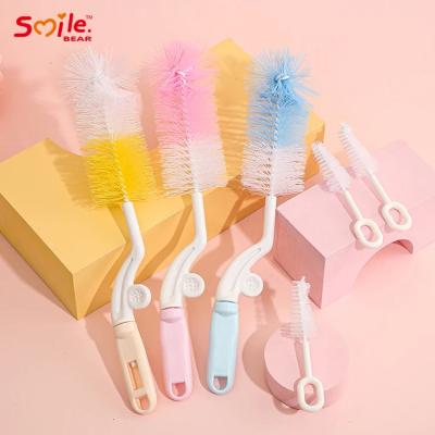 China Nylon Infant Bottle Brush Cup Cleaning Tool 360 Degrees Nipple Cleaner for sale