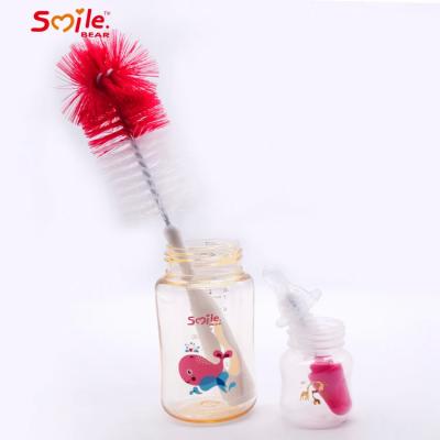 China Multifunction Infant Bottle Brush 2 In 1 360 Degree Cleaning Glass Feeding Bottle Brush for sale