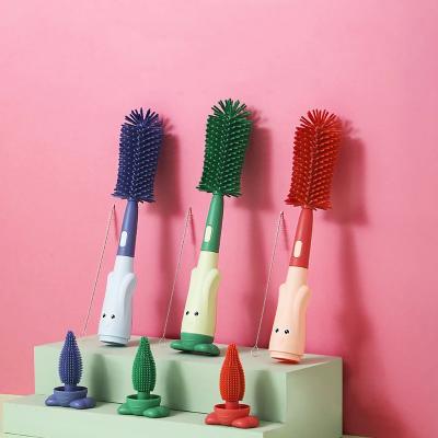 China 3 Colors Bottle Scrub Brush Eco Friendly Portable For Washing Bottles for sale