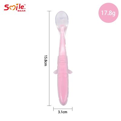 China Training Infant Feeding Spoon BPA Free Silicone Baby Spoon Food Grade for sale