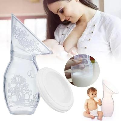 China Hot sale Baby Feeding Hand Free Correction Breastmilk Silicone Milk Collector Manual Breast Pump With Suction Base for sale