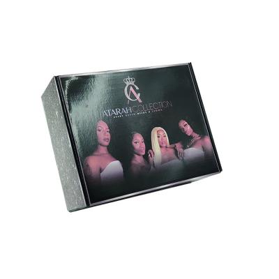 China Corrugated Cardboard Mailers For Wigs Hair Bundle Extension Storage Packaging for sale