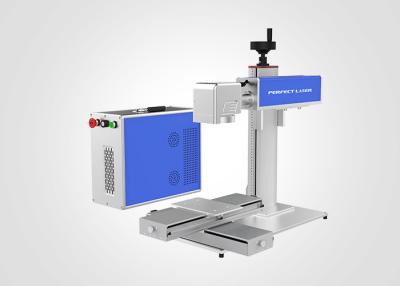 China Portable Plastic Metal Optical Fiber Laser Marking Machine Electric Shift Working Platform for sale