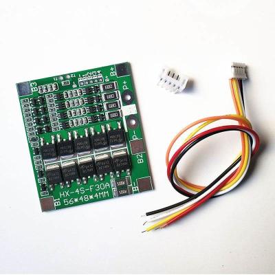 China Lithium 18650 BMS Battery Protection Board 30A 14.8V 4s Bms Board Te koop