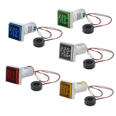 China Square LED Digital Voltmeter And Ammeter 110V 220V Voltage Current for sale