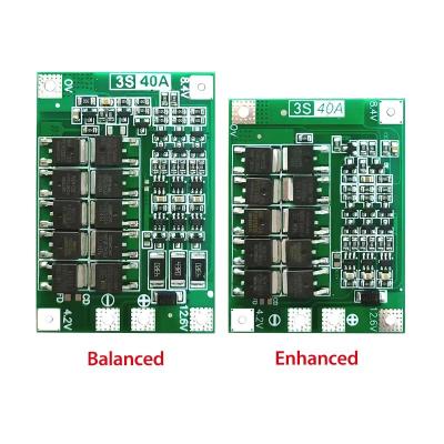 China 3S 40A Li-Ion Lithium Battery Charger Lipo Cell Module PCB BMS Protection Board For Drill Motor 12.6V With Balance à venda