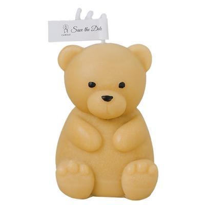 China AROMA HOME DIY Cute Teddy Bear Shaped Scented Candle Customized for sale