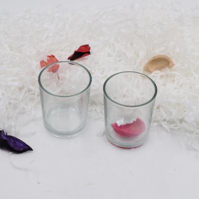 China Castiçal transparente de Tealight do vidro 9 onças com tampa de madeira 300g à venda
