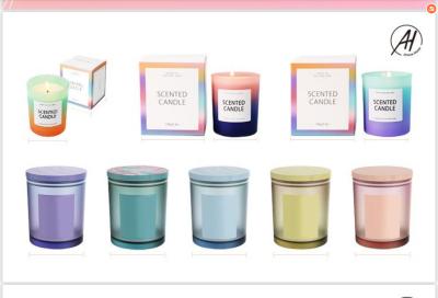 China Kundenspezifisches gedruckt roch Glas4 Unze-Kerzen-Gläser mit Deckeln zu verkaufen