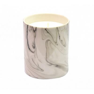 China OEM Rustic Marble Scented Ceramic Soy Candle for stress relief for sale