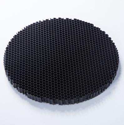 China Diámetro 20 ~ 120 mm Núcleo de rejilla de panal de miel de aluminio negro para LED anti-brillo en venta