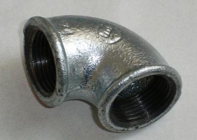 China 90 Degree Elbow Grooved Pipe Fitting Galvanized Iron Pipe Fittings for sale