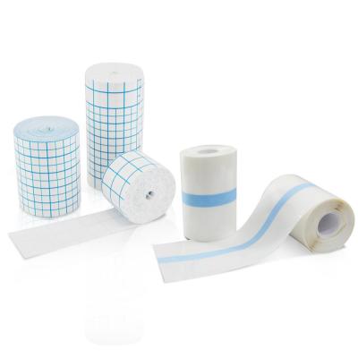 China PU or spun-laced non woven fabric material adhesive dressing roll for sale