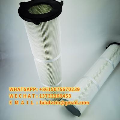 Chine Élément de filtre de dépoussiérage Couverture en aluminium Cartouche de filtre à libération rapide PTFE film revêtu anti-statique à vendre