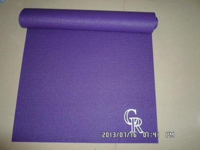 中国 4mm の紫色のヨガのマットを印刷するシルクスクリーンのロゴ 販売のため