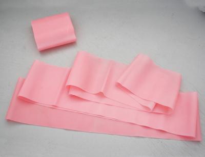 China Pink Stretch Latex Resistance Yoga Pilates Band for sale