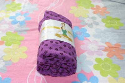 China purple anti slip yoga mat towel for sale