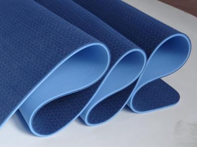 China blue colour double Layer fashion pattern TPE yoga mat  Approval for sale
