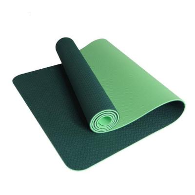 China hot sale dark green/mint TPE yoga mat for sale