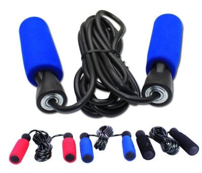 China different colors foam handle speed jump rope for sale