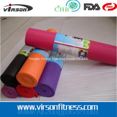 China 4mm PVC popular yoga mats with lable for sale