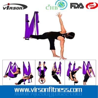 中国 Ningbo Virson Yoga & Pilate Type FASHION Flying Portable yoga Hammock Yoga Swing 販売のため