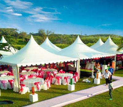 China outdoor reception party stretch luxury event wedding advertising gazebo pagoda tents for sale zu verkaufen