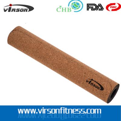 中国 Ningbo Virson eco yoga mat,cork yoga mat,leather yoga mat. cork TPE yoga mat 販売のため