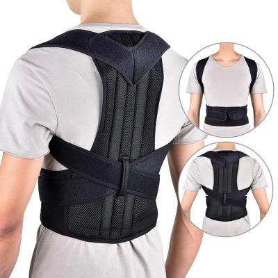 China Men and Women Posture Belt Brace Clavicle Support Stop Slouching Hunching Adjustable Back Trainer Posture Corrector for sale