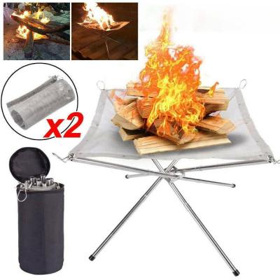 中国 Folding bonfire rack equipment outdoor camping burning rack 販売のため