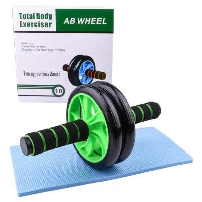 China Mat abdominal high quality Muscle Trainer Double Workout Durable Non-Slip Handles Ab wheel for sale
