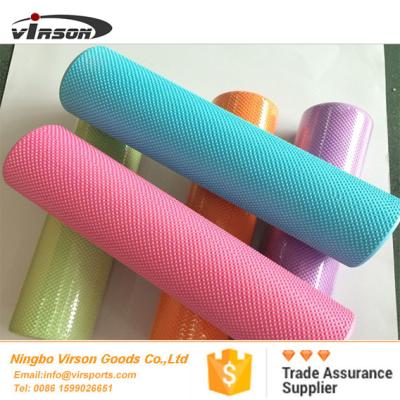 China 90cm high density eva foam roller with dot design rounded edges for sale