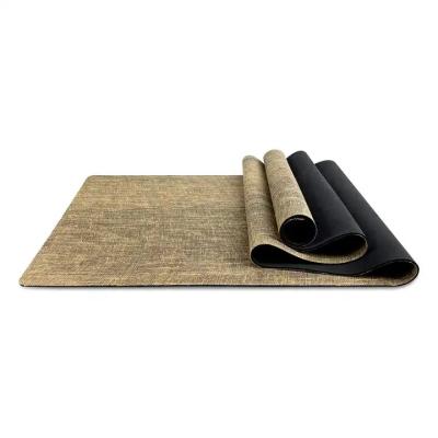 China ECO Friendly Hot Selling Fitness Natural Jute Rubber Yoga Mat for Yoga for sale