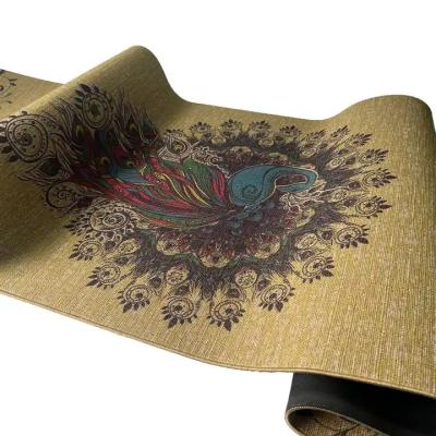China Wholesale Hot Selling Sports Grip Sustainable Eco Friendly Natural Rubber Jute Printed Yoga Mat for sale