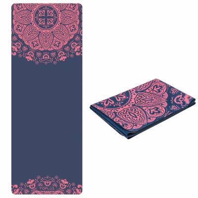 China anti slip eco friendly factory in Ningbo self rolling 3 mm suede yoga mats outdoor for sale