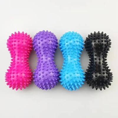 China Peanut Shape Relieve Body Stress PVC Resistant Foot Spiky muscle Massager Point Foot Massage Fitness Sport Yoga Ball for sale