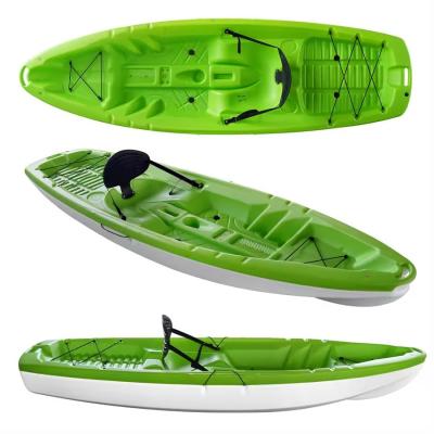 中国 One Person Plastic Paddle Kayak Fishing Single Seat Sit On Fishing Kayak Sit On Top Kayak Boat Plastic Dropshipping 販売のため