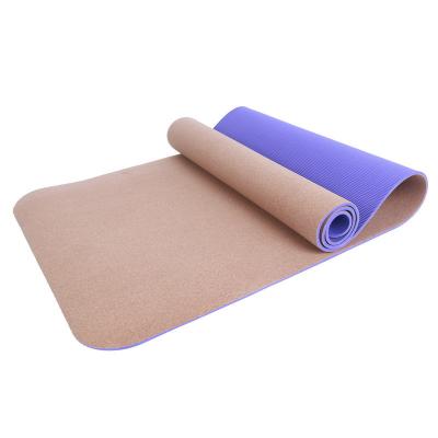 China Ningbo virson New design hot selling CORK TPE yoga mat customized for sale