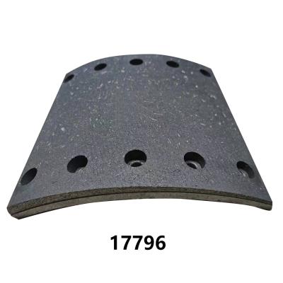 China Mercedes Benz Truck Brake Linings With Rivets 17796 17795 MB82 MB83 for sale
