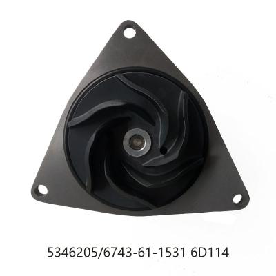 China Excavator Parts Water Pump 6743-61-1531 5346205 For Komatsu 6D114 for sale