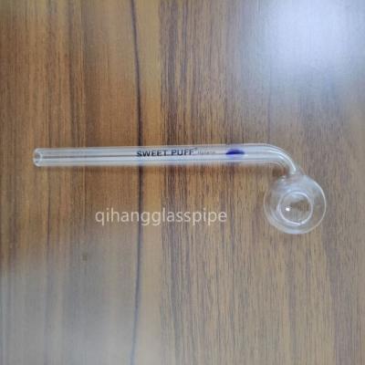 China wholesale clear sweet puff glass pipe 12/14/15/16 cm for somking for sale