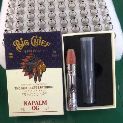China Big Chief Carts Atomizer Ceramic Coil Vape Cartridges 1ml Empty 510 Thread Thick Oil Cartridge Packaging Vaporizer for sale