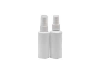 China Cylinder Plastic Sprayer Bottle 30ml 60ml White Logo Custom for sale