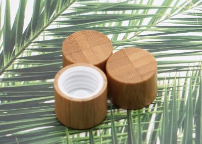 Cina Il bambù cosmetico ha coperto i cappucci di bambù di plastica del cilindro 18mm del coperchio a vite per le bottiglie in vendita