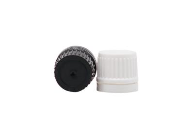 China Ribbed Plastic Tamper Evident Cap 18mm With Insert For Essential Oil Bottle for sale