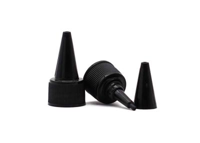 China 20mm PP Plastic Black Long Nozzle Cap 18mm Twist Top Cap For Screw Bottles for sale